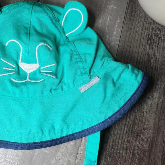 Columbia Youth Toddler O/S Kitty Cat Animal Ears Sun Hat Green EUC - Picture 11 of 14